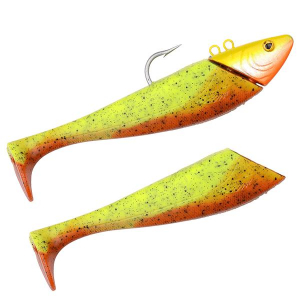 Spro Salty Beast Mega Jig Shad 470гр orange/chartreuse